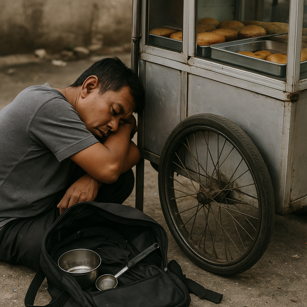 Kisah Haru: Tas Tukang Martabak Mini Dicuri saat Tertidur