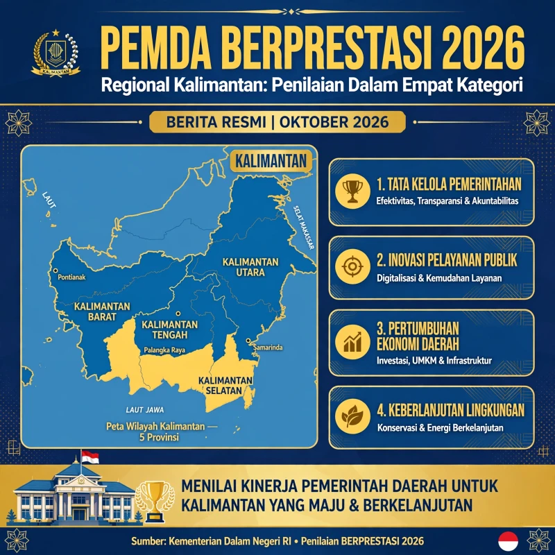 Pemda Berprestasi 2026 Regional Kalimantan: Penilaian Dalam Empat Kategori