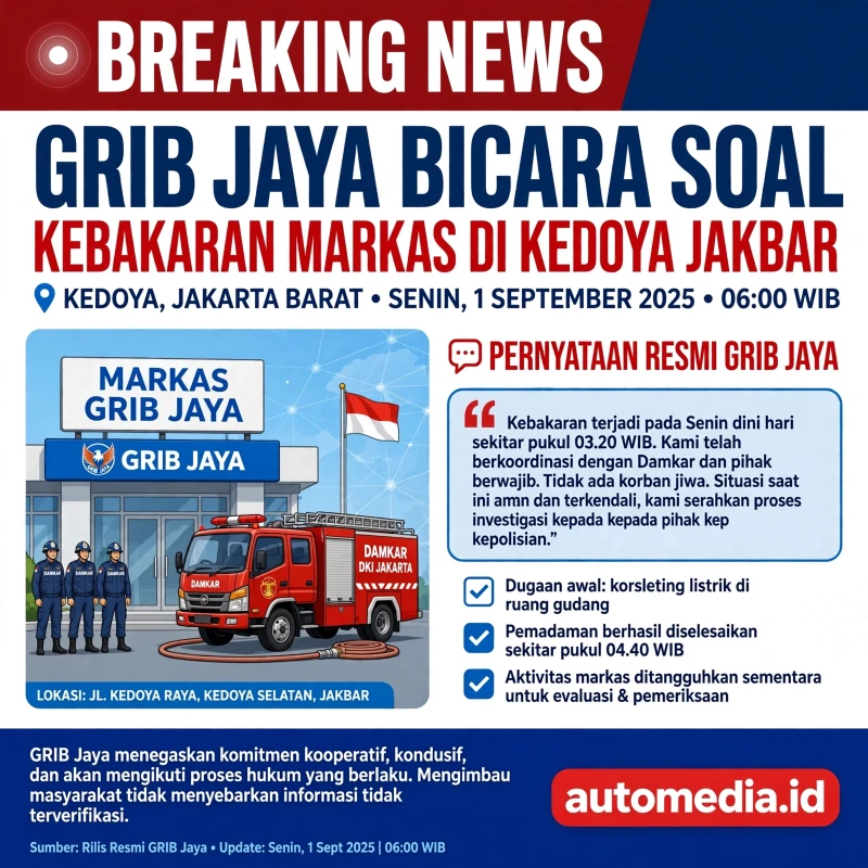 GRIB Jaya Bicara Soal Kebakaran Markas di Kedoya Jakbar