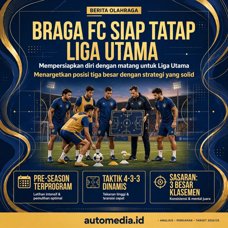 Braga FC Siap Tempur di Liga Utama, Targetkan Posisi Tiga Besar
