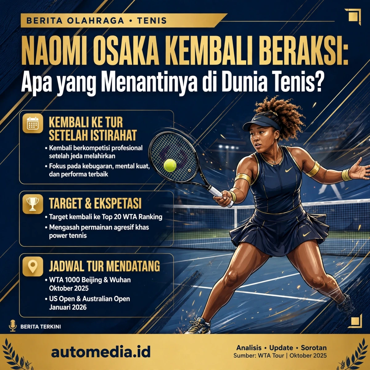 Naomi Osaka Kembali Beraksi: Apa yang Menantinya di Dunia Tenis?