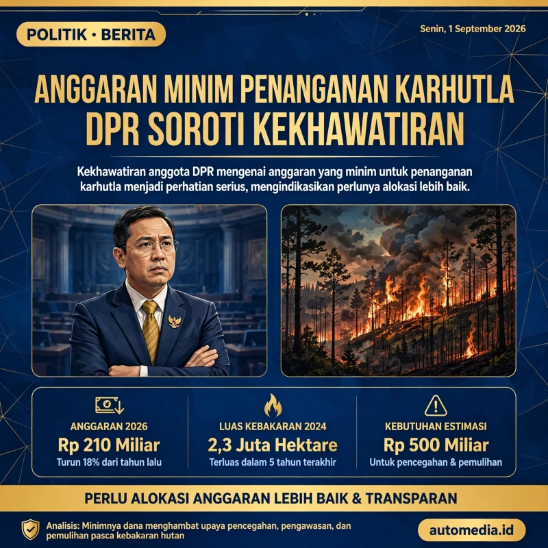 Anggaran Tipis, DPR Khawatir Daerah Tidak Bisa Atasi Karhutla