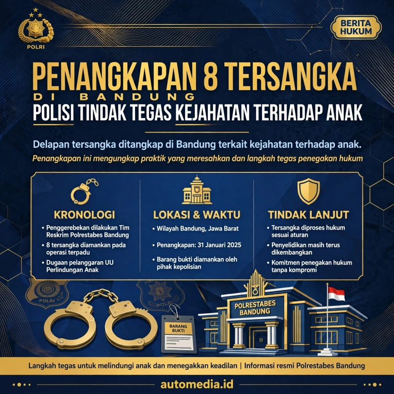 Kejahatan Terhadap Anak: 8 Tersangka Pedofil Ditangkap di Bandung