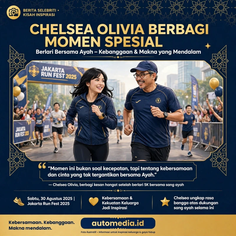 Lari Bareng Ayah, Chelsea Olivia: Momen Berharga dan Kebanggaan