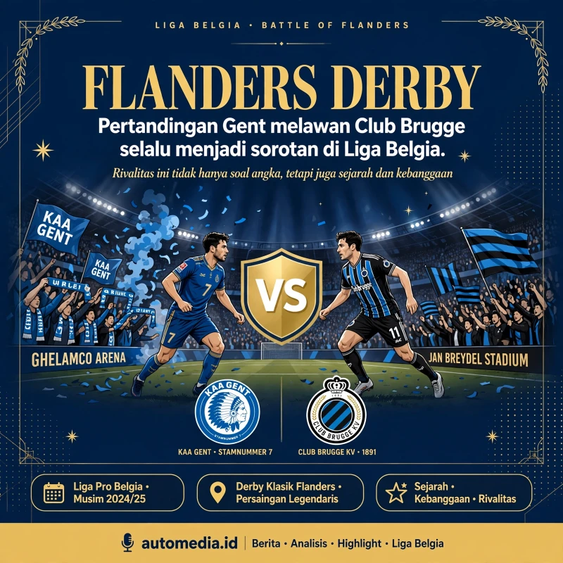 Gent vs Club Brugge: Derby Flandria yang Menentukan