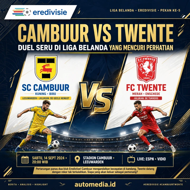 Cambuur vs Twente: Duel Seru di Liga Belanda yang Mencuri Perhatian