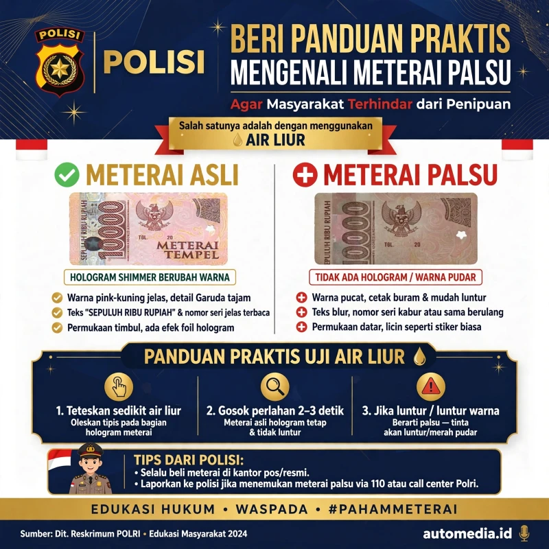 Cara Cerdas Identifikasi Meterai Palsu: Tips dari Polisi