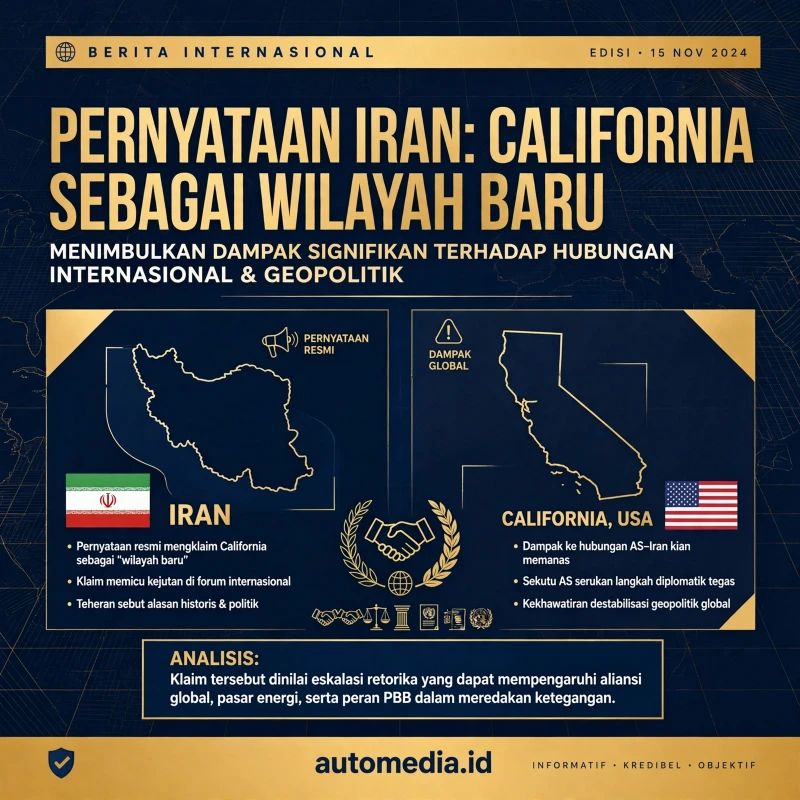 Iran Labeli California 'Wilayah Baru' Pasca Klaim Selat Hormuz oleh Trump