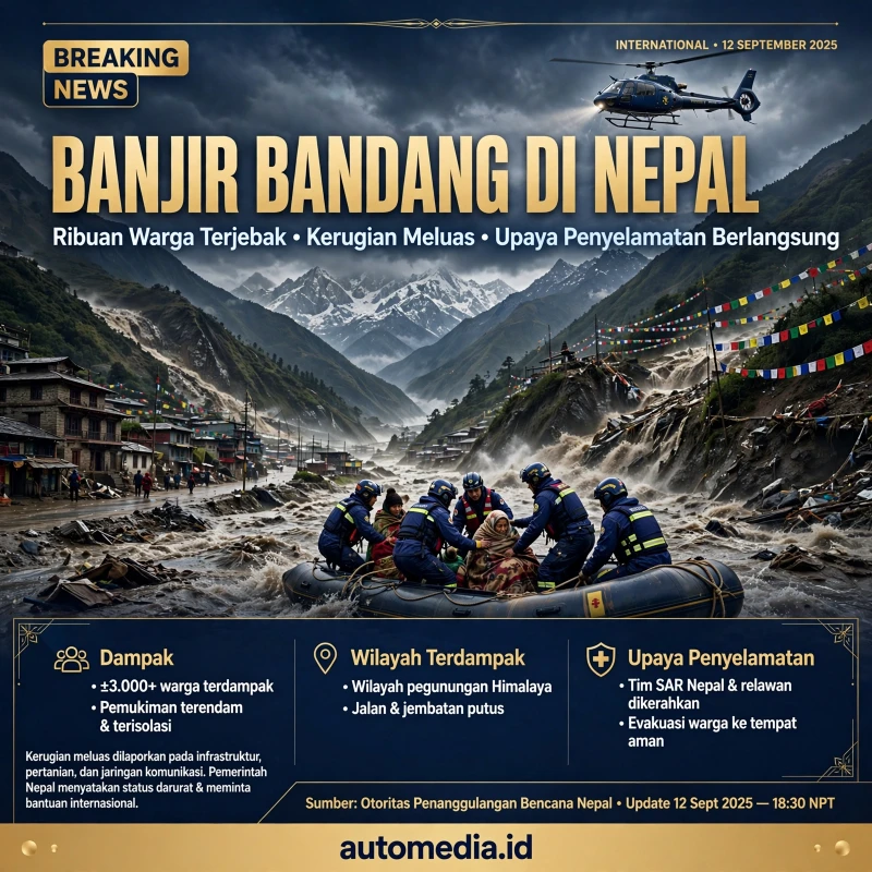 Banjir Bandang Nepal: Ribuan Warga Terjebak dan Kerugian Meluas
