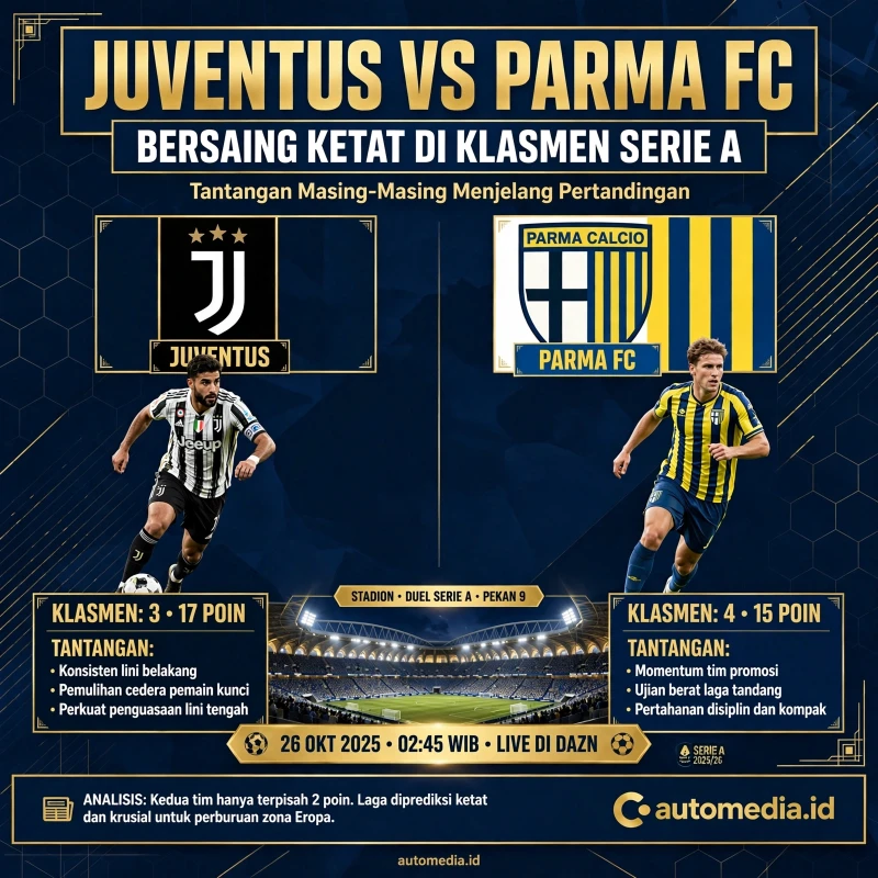 Juventus vs Parma FC: Analisis Posisi Klasemen dan Tantangan Kedua Tim