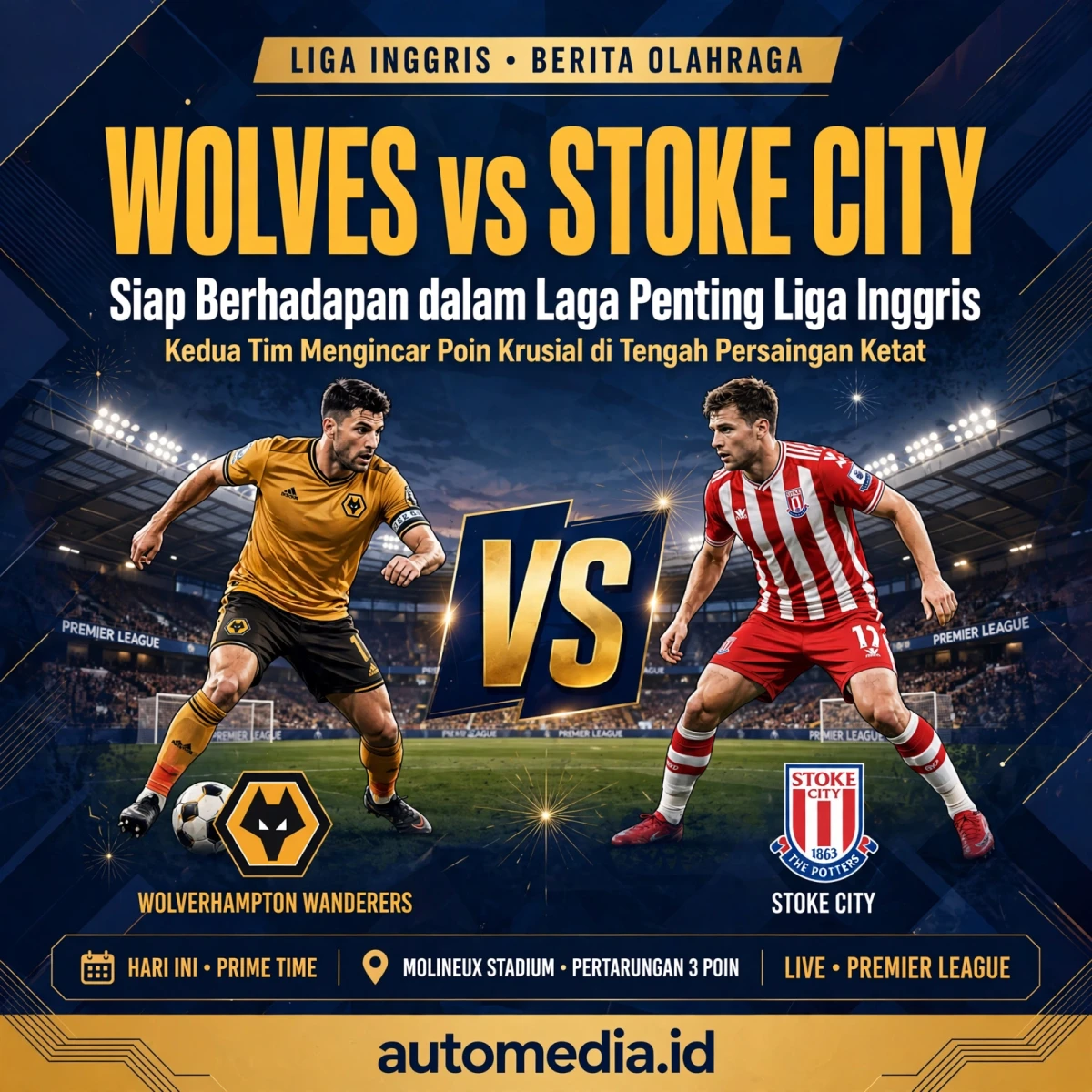 Wolves vs Stoke City: Pertarungan Sengit di Liga Inggris