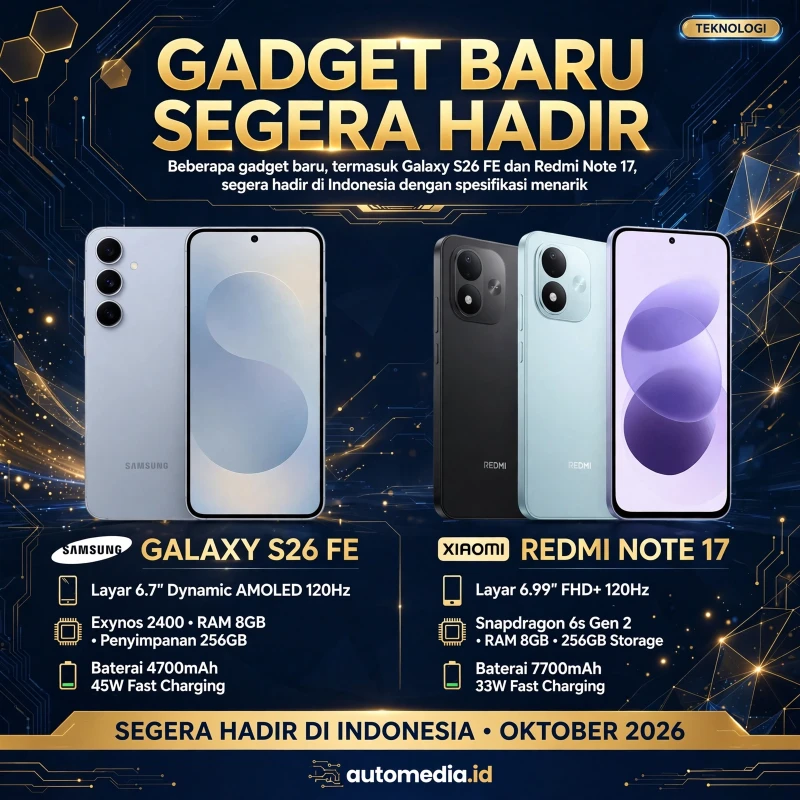 5 Gadget Baru Smartphone dan Tablet Siap Masuk Indonesia
