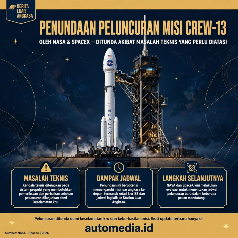 NASA dan SpaceX Tunda Peluncuran Misi Crew-13: Penyebab dan Dampak