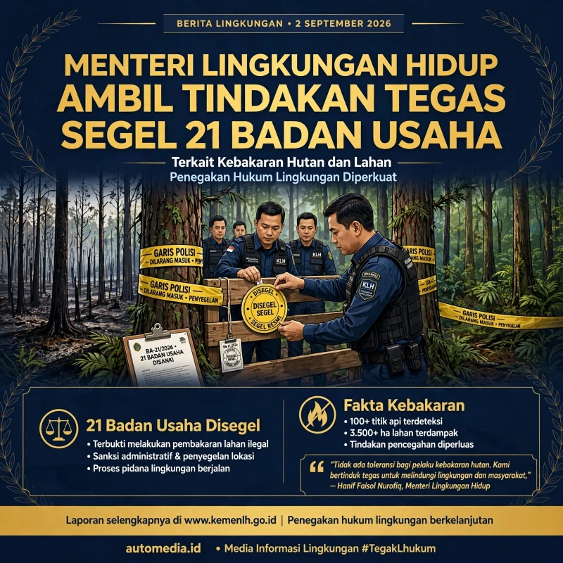Menteri Lingkungan Hidup Segel 21 Badan Usaha: Langkah Tegas untuk Karhutla