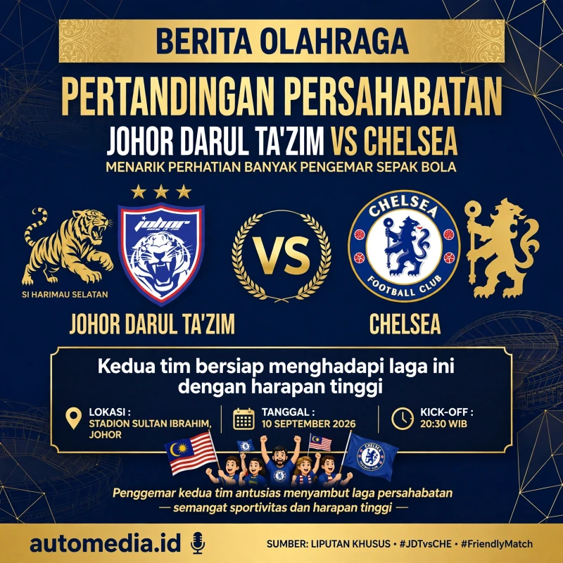 Johor Darul Ta'zim Berhadapan dengan Chelsea dalam Pertandingan Persahabatan