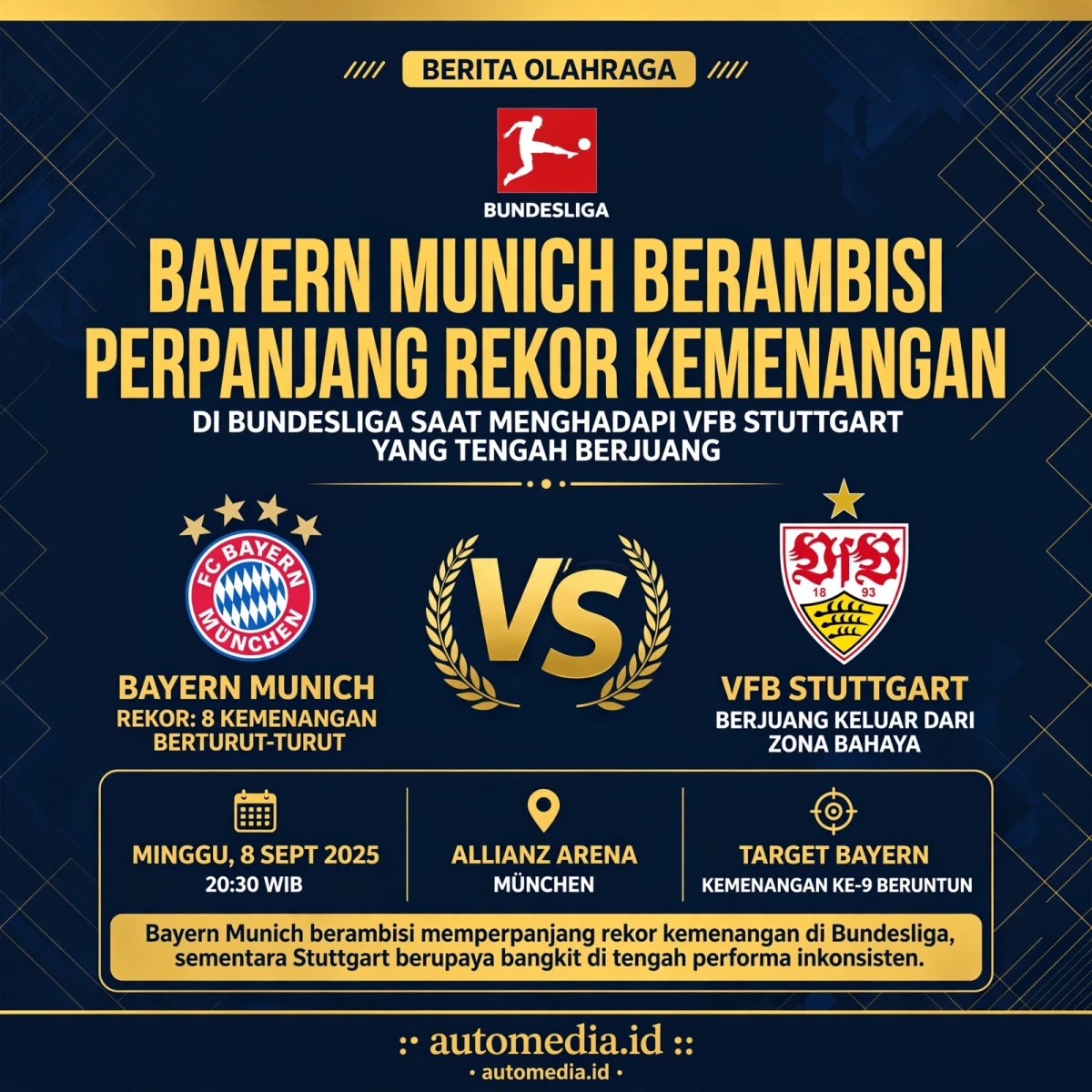 Bayern Munich Hadapi VfB Stuttgart: Pertarungan Tradisional di Bundesliga