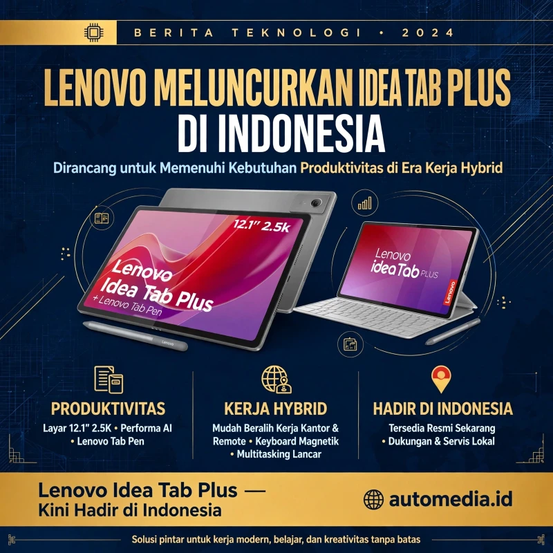 Lenovo Rilis Idea Tab Plus di Indonesia untuk Mendukung Kerja Hybrid