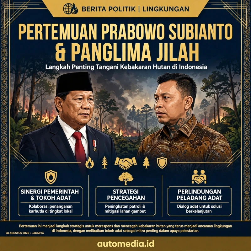 Prabowo Panggil Tokoh Dayak Panglima Jilah Bahas Isu Karhutla
