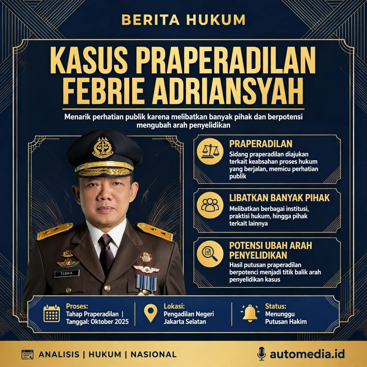 Putusan Praperadilan Febrie Adriansyah Dinantikan Publik