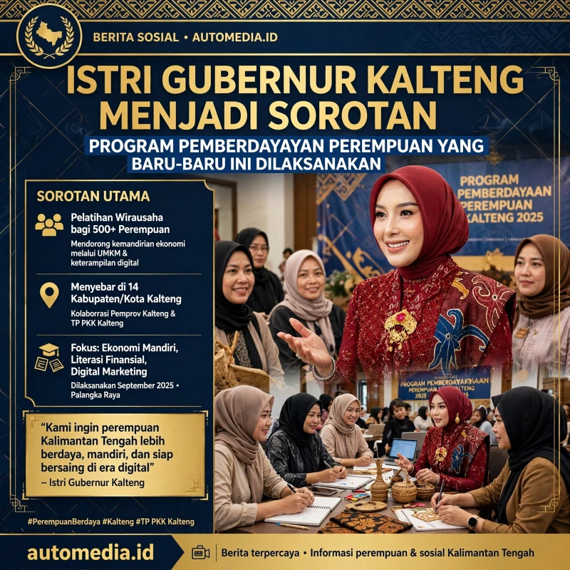 Istri Gubernur Kalteng Dapat Sorotan di Acara Pemberdayaan Perempuan