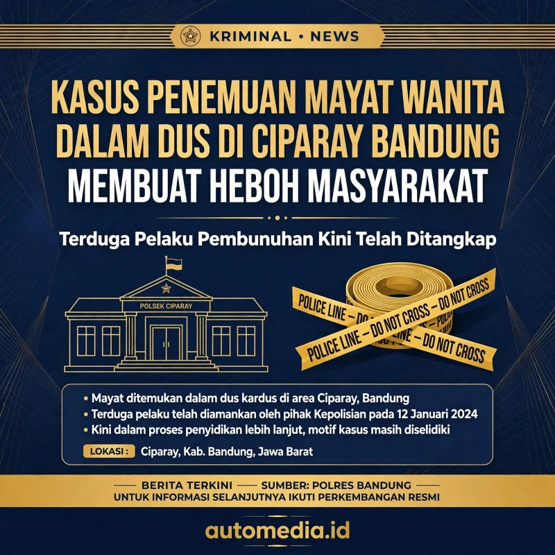 Pembunuhan Misterius: Mayat Wanita Dalam Dus di Ciparay Bandung