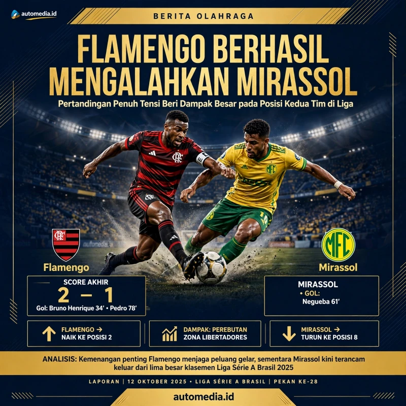Flamengo Taklukkan Mirassol dalam Pertandingan Dramatis