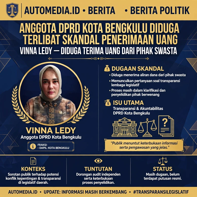 Dugaan Skandal Keuangan di DPRD Kota Bengkulu: Vinna Ledy Terlibat?