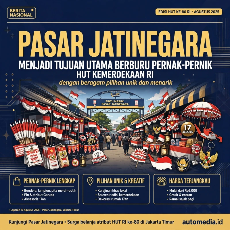 Mencari Pernak-pernik HUT Kemerdekaan RI di Pasar Jatinegara