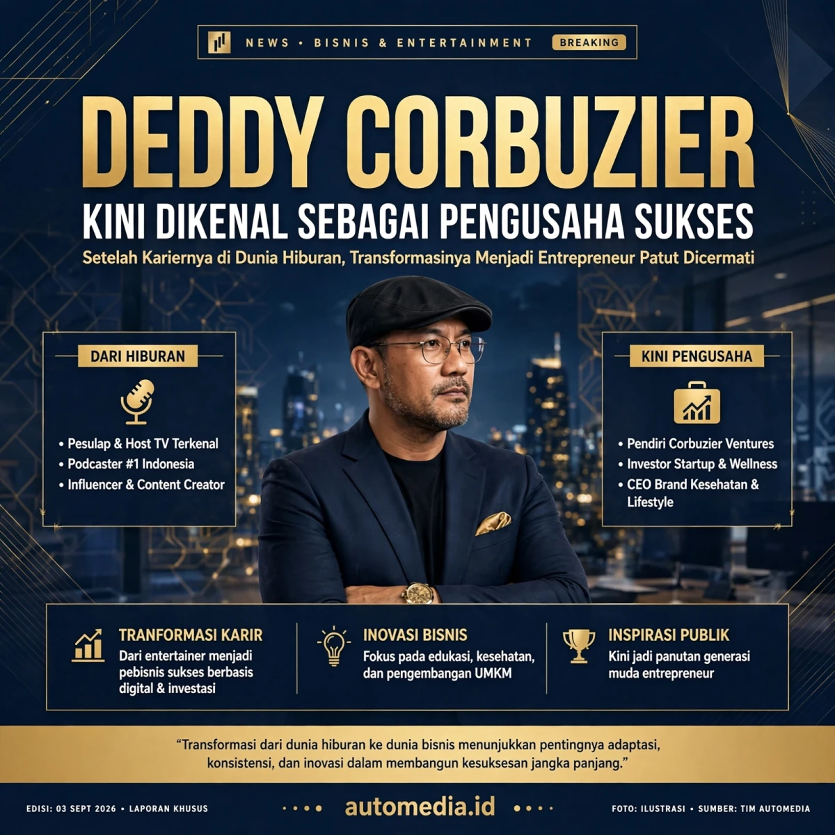 Deddy Corbuzier: Dari Presenter ke Pengusaha Sukses