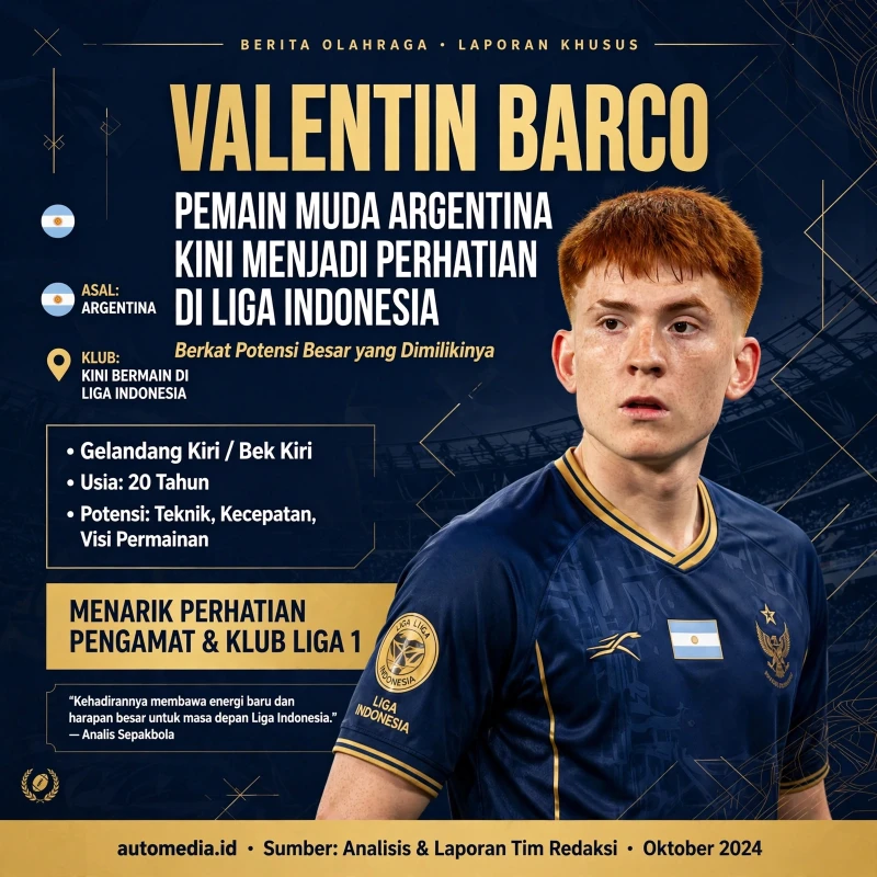 Valentin Barco: Bintang Muda yang Siap Bersinar di Liga Indonesia