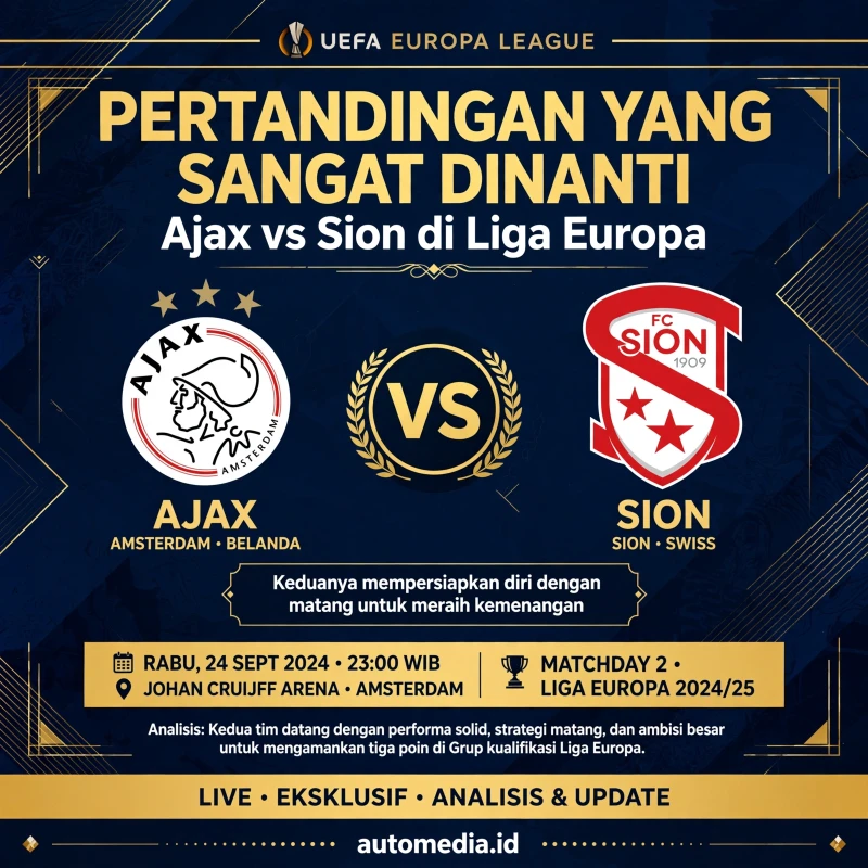 Ajax Hadapi Sion: Duel Seru di Liga Europa