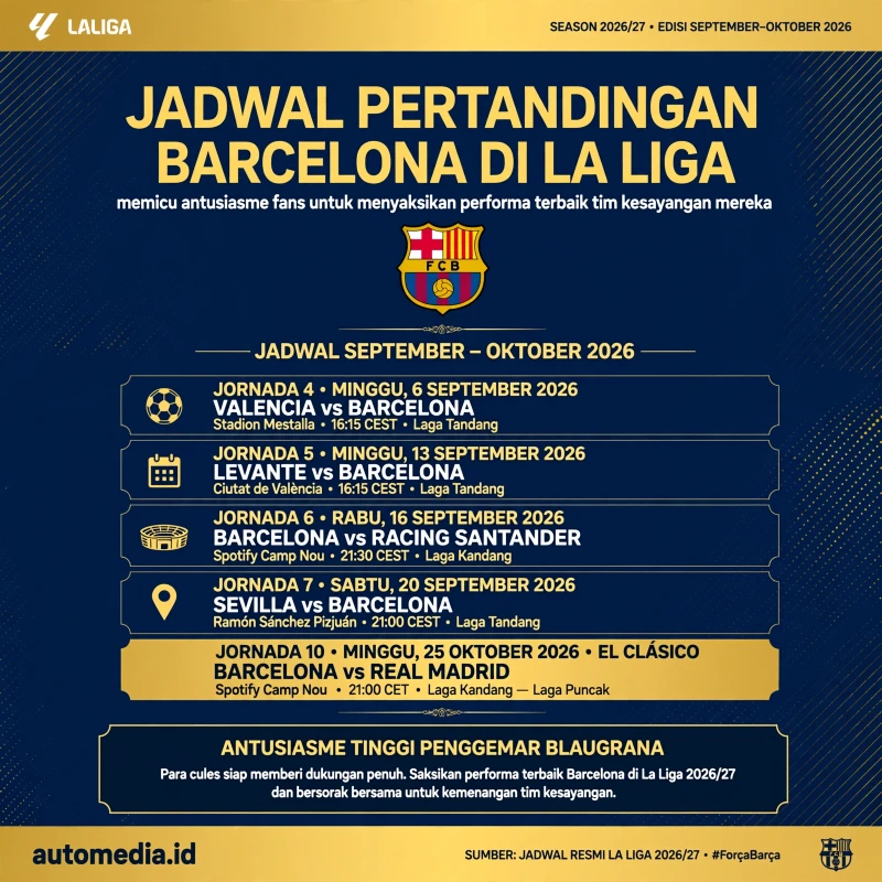 Jadwal Barcelona: Menanti Pertandingan Menarik di La Liga