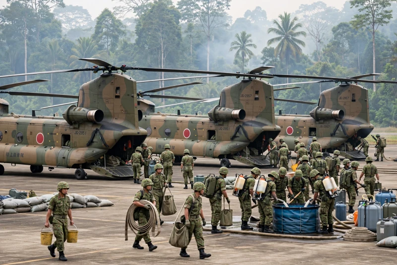 Tentara Jepang Tiba di Indonesia: Misi Membantu Padamkan Karhutla