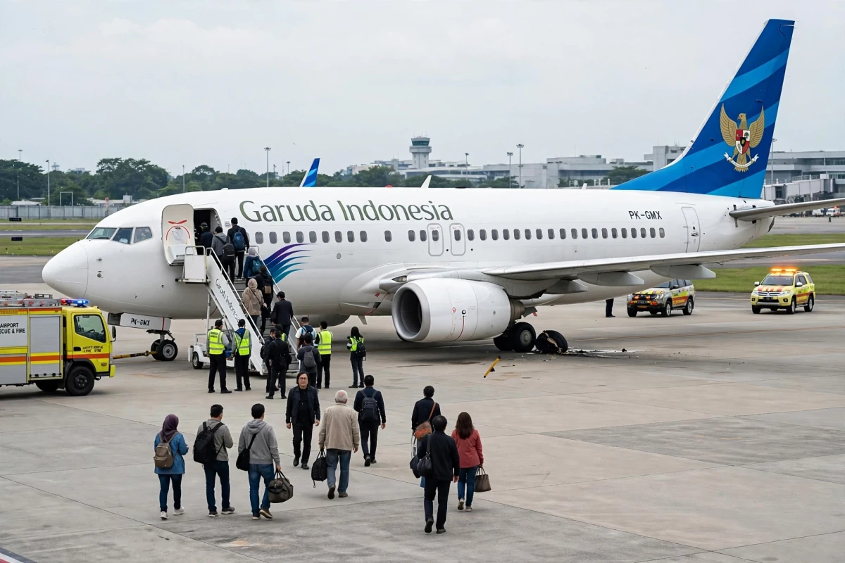 Penerbangan Garuda Bawa Ari Lasso: Insiden Pecah Ban