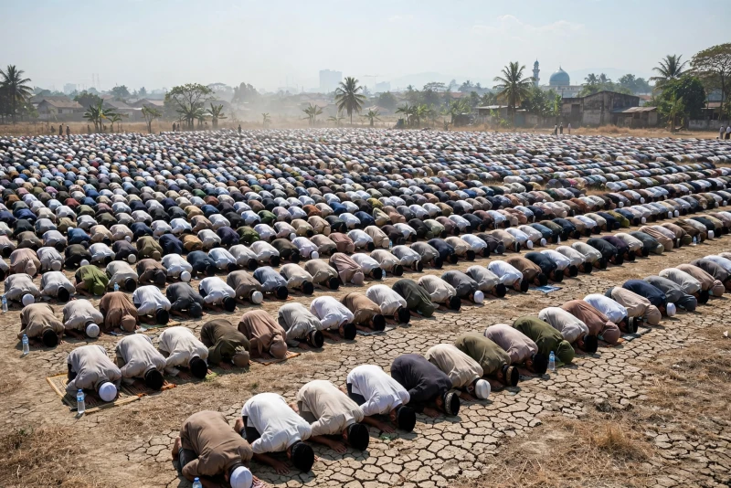 Ribuan Warga Pontianak Laksanakan Salat Istisqa untuk Meminta Hujan