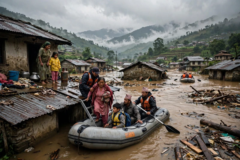 Kondisi Mengerikan di Nepal: Jenazah Korban Banjir Bergelimpangan