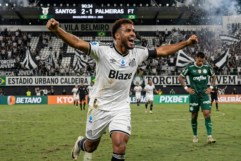 Santos Kembali Menang atas Palmeiras dalam Pertandingan Sengit