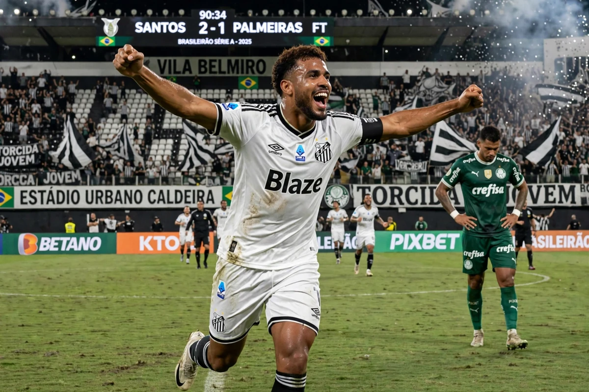 Santos Kembali Menang atas Palmeiras dalam Pertandingan Sengit