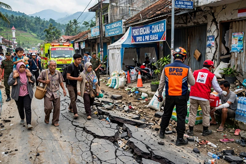 Cianjur Diguncang Gempa: Guncangan Kuat Terasa di Wilayah Jawa Barat