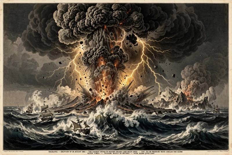 Letusan Krakatau 1883: Sejarah Suara Paling Dahsyat yang Pernah Tercatat