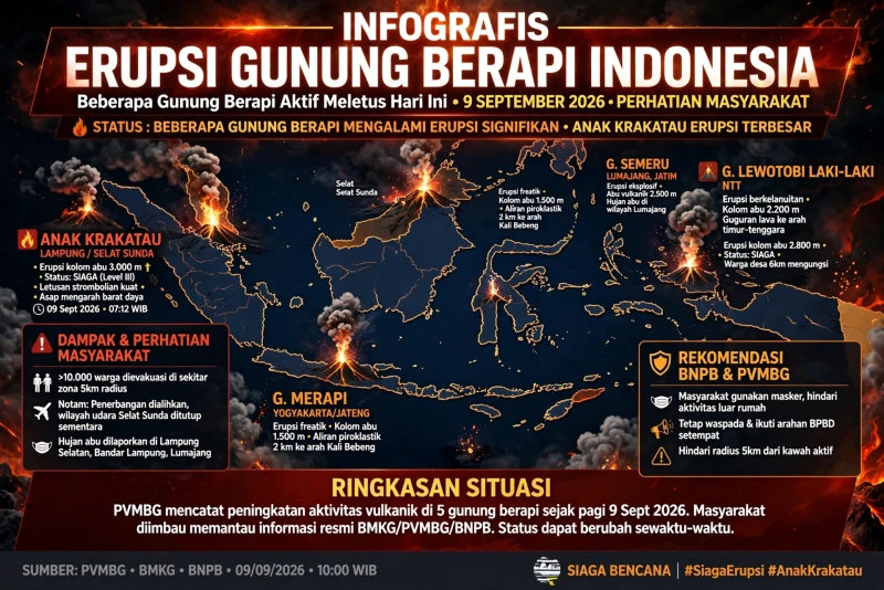Erupsi Terkini di Indonesia: Gunung Anak Krakatau dan Lainnya
