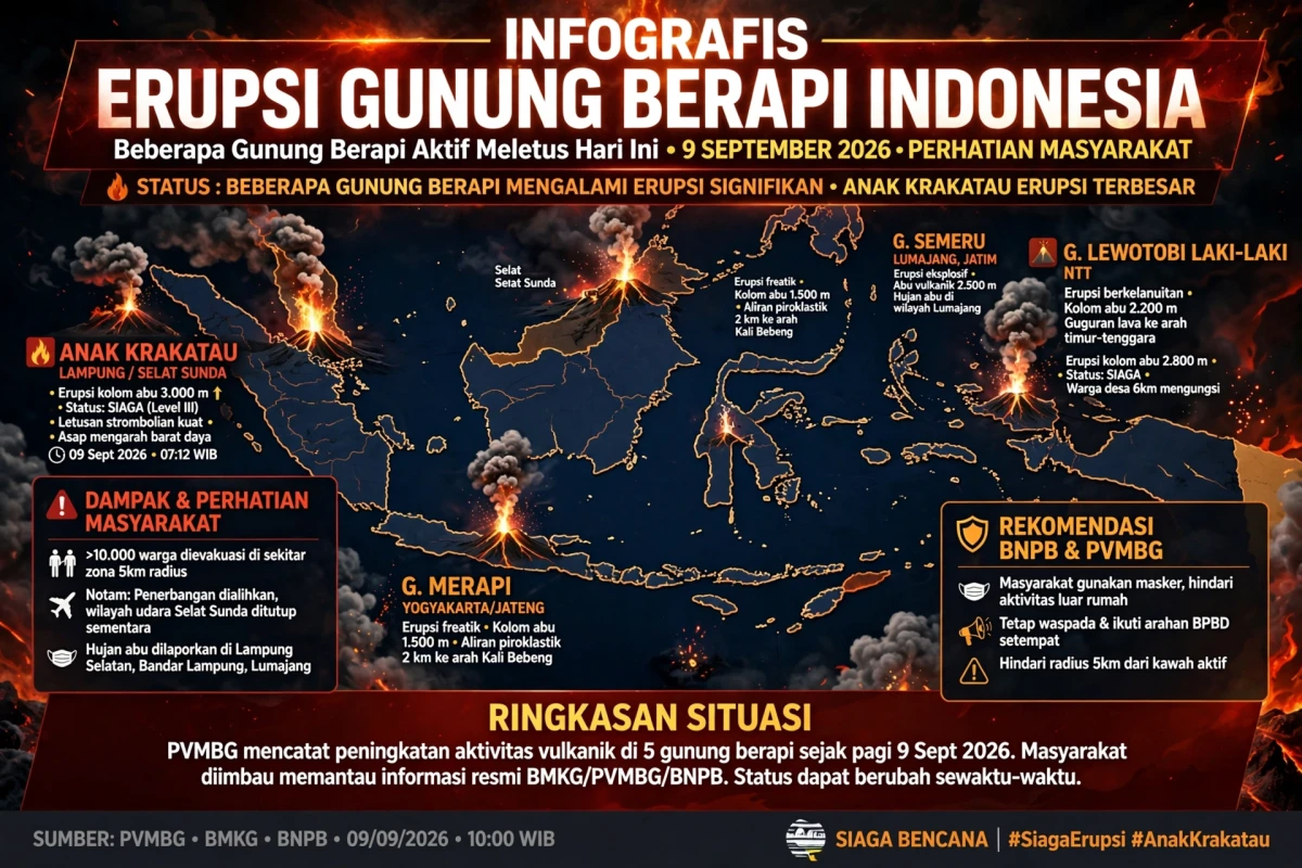 Erupsi Terkini di Indonesia: Gunung Anak Krakatau dan Lainnya