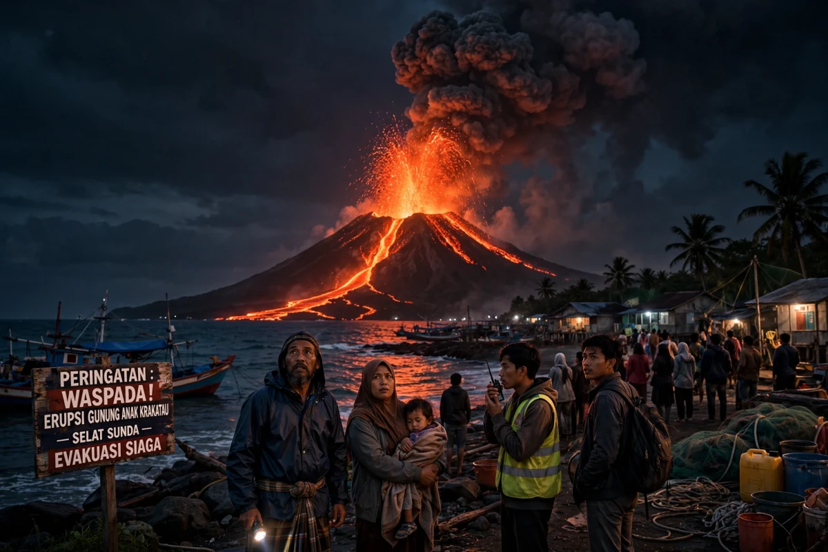 Erupsi Gunung Anak Krakatau: Lava Mengalir, Warga Siaga