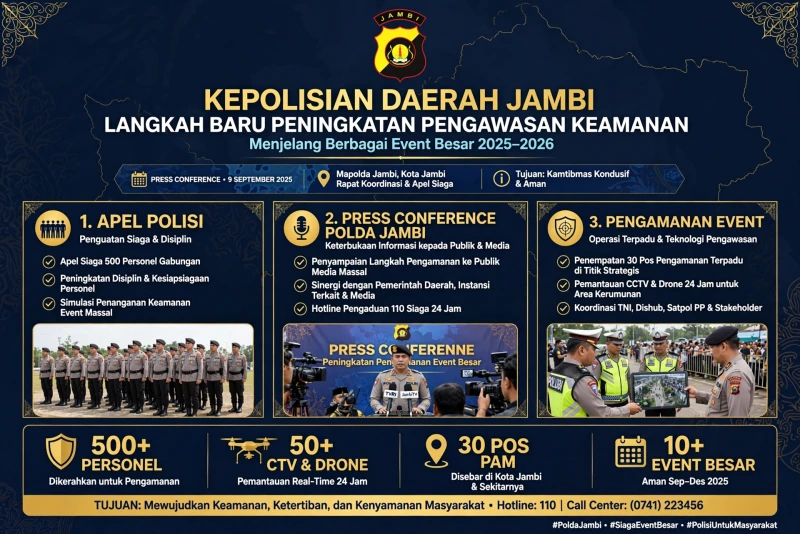 Kepolisian Daerah Jambi Siaga Tingkatkan Pengawasan Keamanan