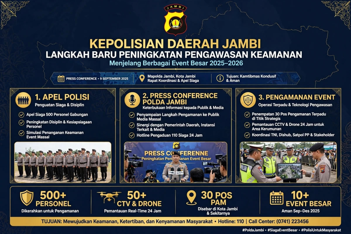 Kepolisian Daerah Jambi Siaga Tingkatkan Pengawasan Keamanan