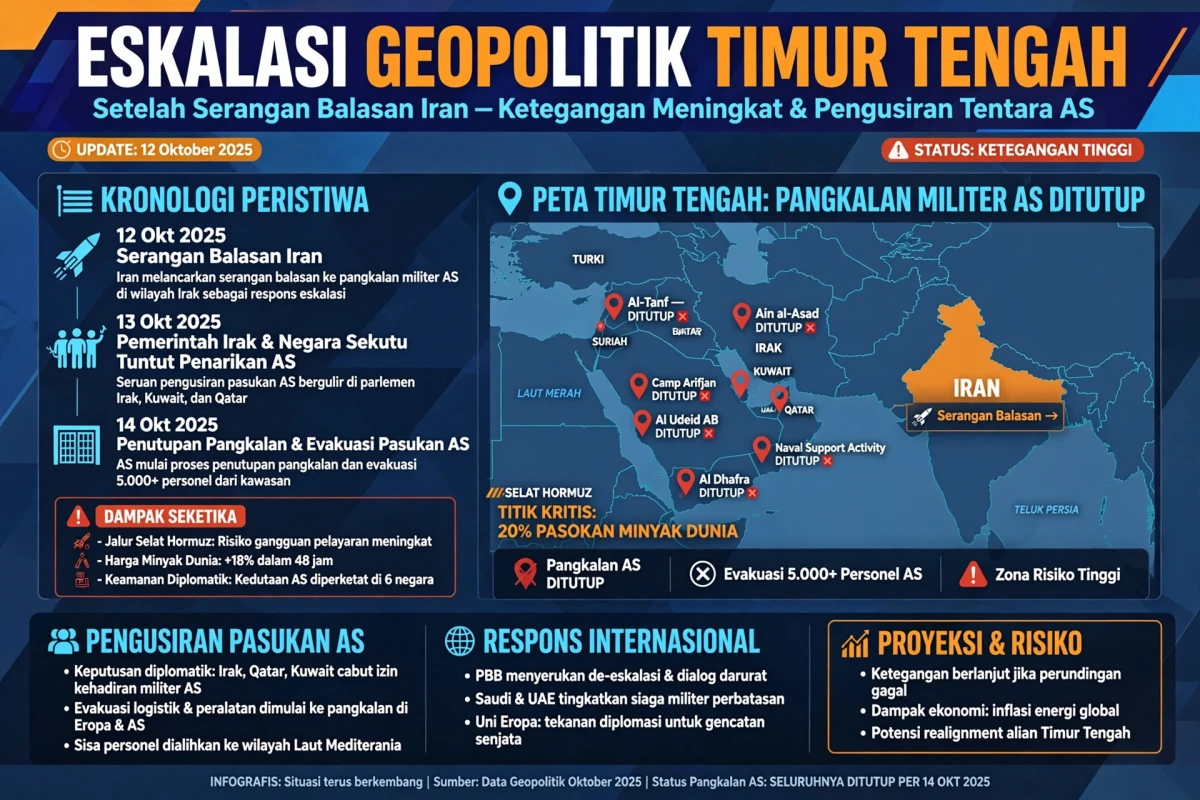 Ketegangan Meningkat: AS Usir Tentara Pasca Serangan Balasan Iran