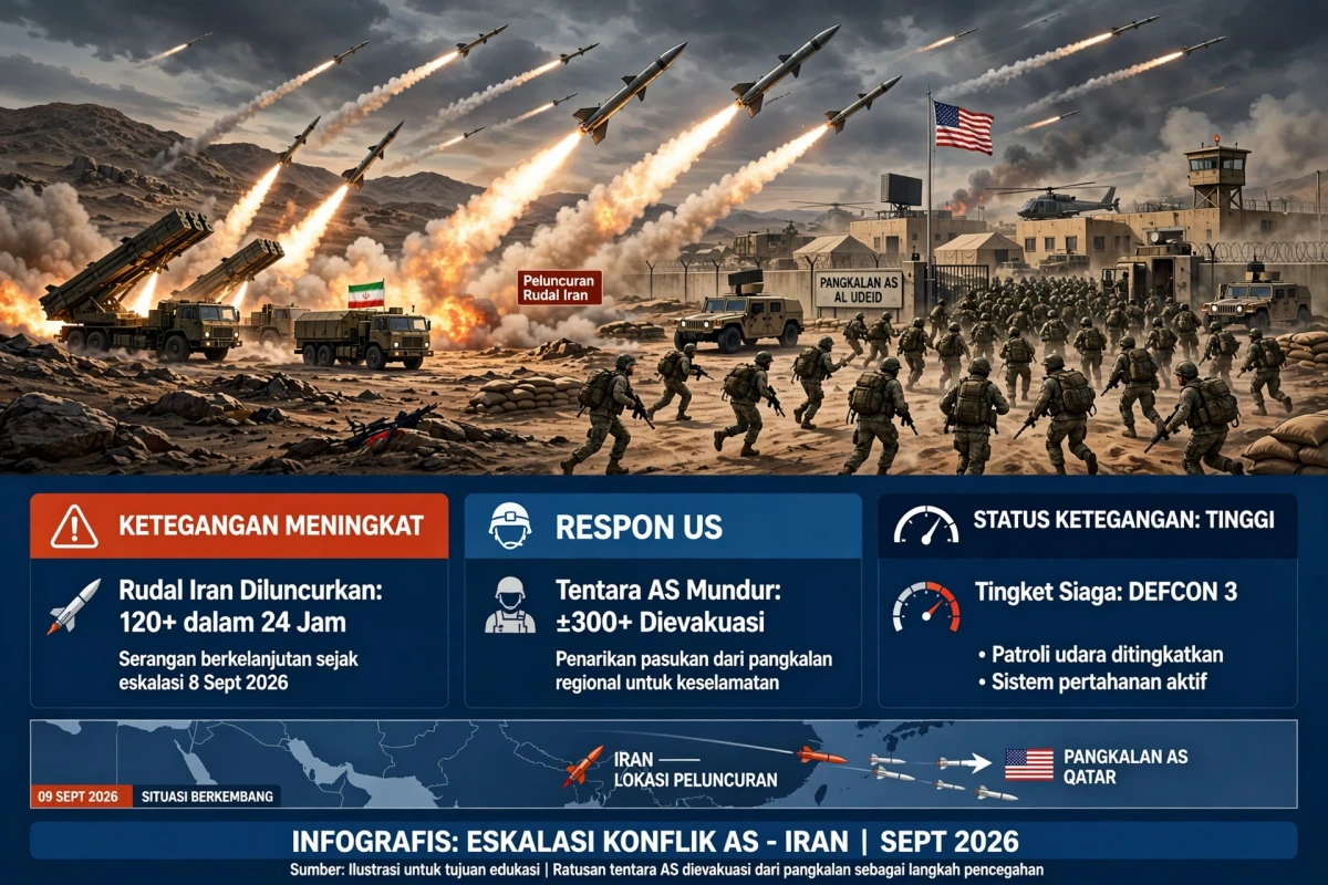 Kekhawatiran AS Meningkat: Rudal Iran Terus Meluncur, Tentara AS Pilih Mundur