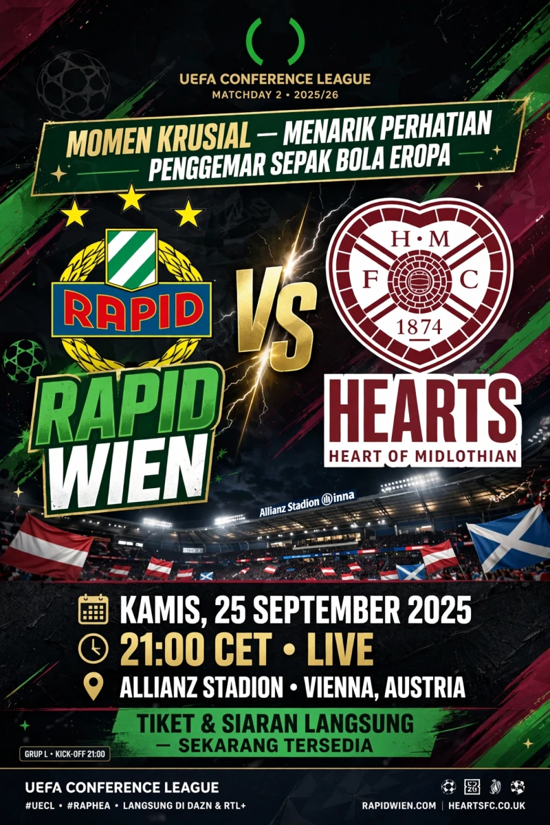 Rapid Wina vs Hearts: Pertarungan Sengit di Eropa