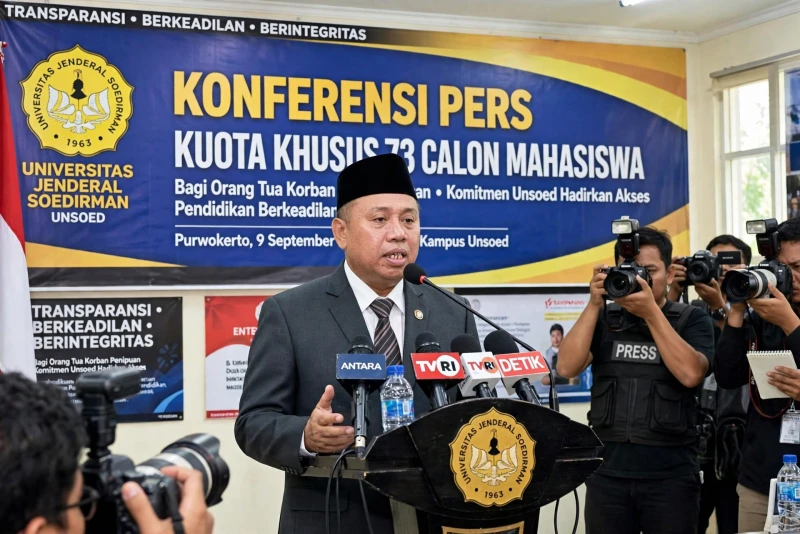 Rektor Unsoed Sediakan Kuota Khusus untuk Calon Mahasiswa yang Terkena Penipuan