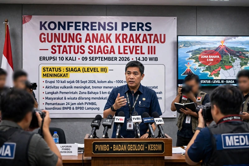 Kenaikan Status Siaga Level III untuk Gunung Anak Krakatau